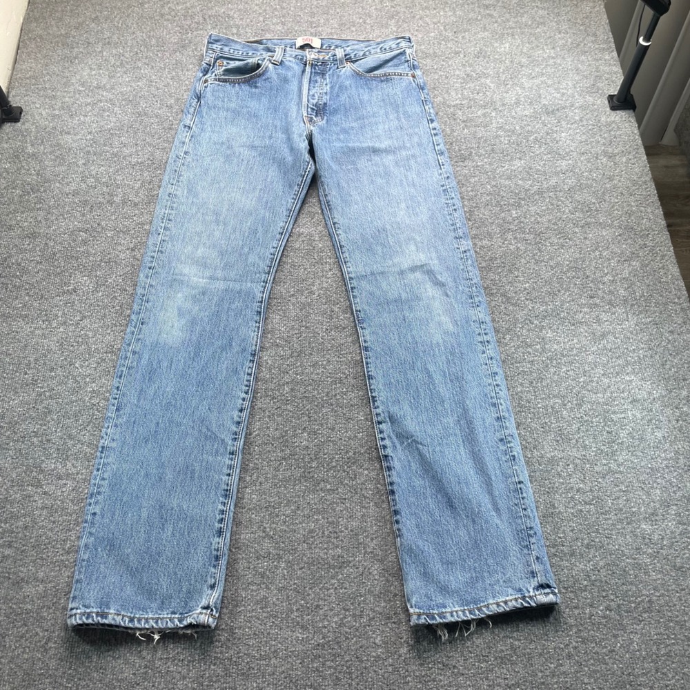 Levi's 501 Jeans Mens 33x36 Blue Straight Leg Button Fly Denim 00501-0193